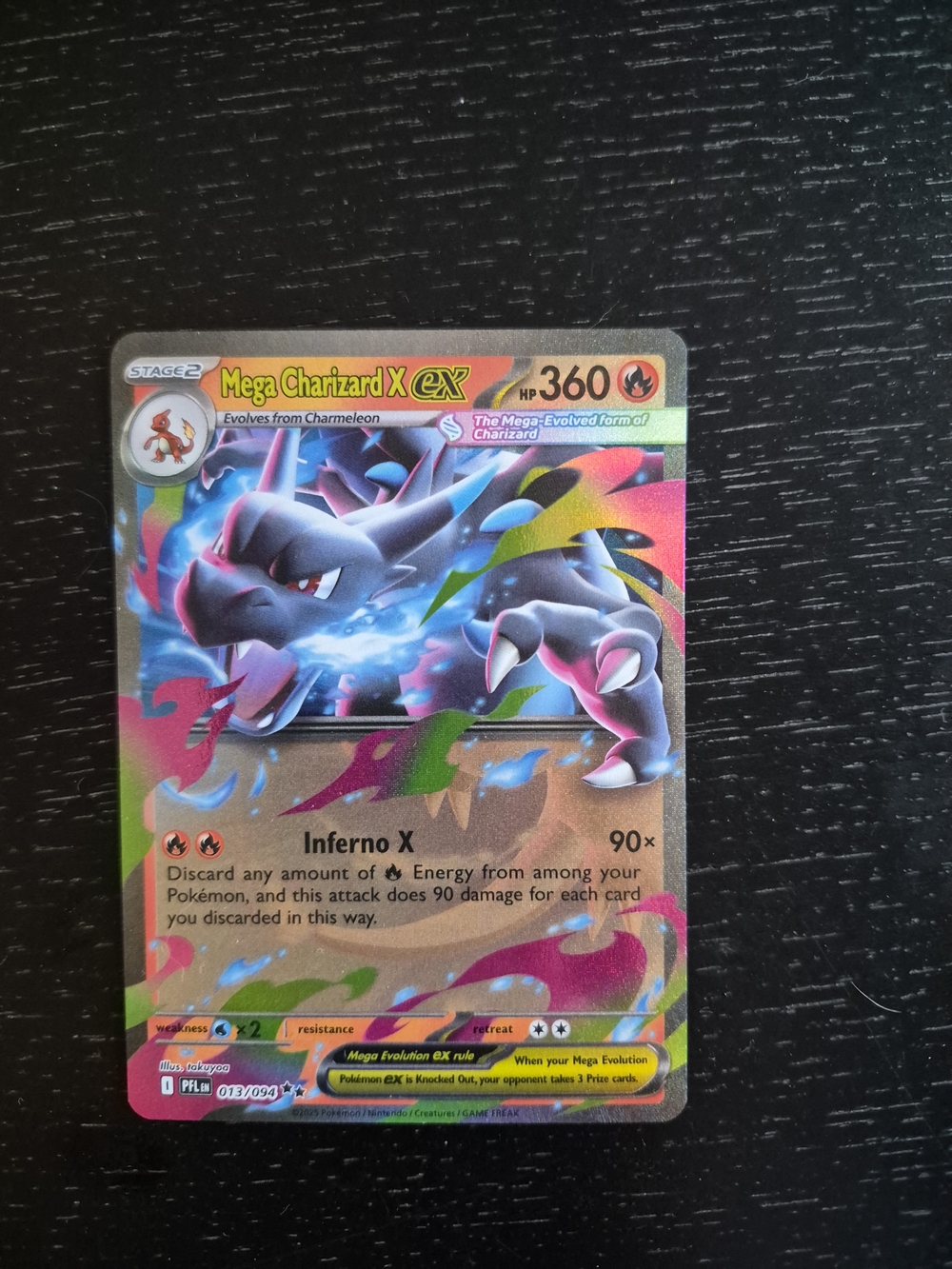 Pokemon Mega Charizard X EX Holo Card